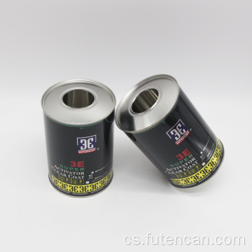 Zakázková kulatá prázdná plechovka od motorového oleje 1L